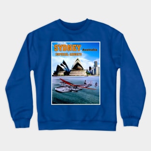 Sydney Australia Imperial Airways Travel and Tourism Advertising Print Crewneck Sweatshirt